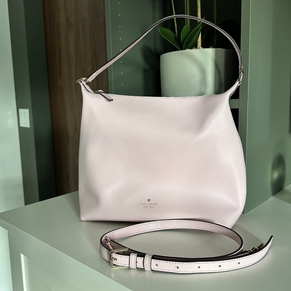 Kate Spade Pebbled Leather Shoulder Bag | Blush Pink